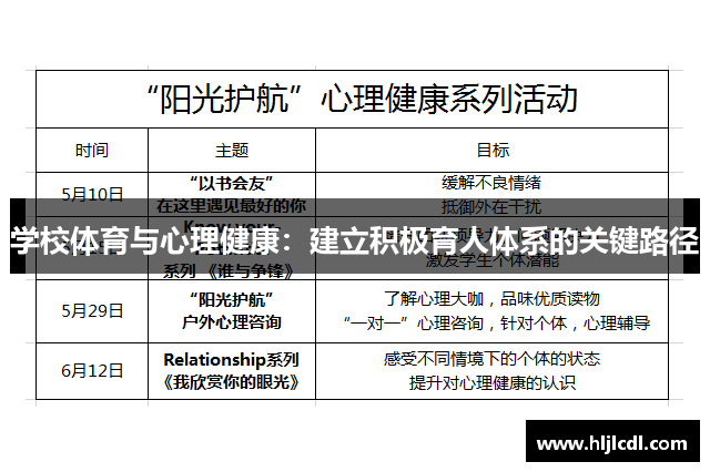 学校体育与心理健康：建立积极育人体系的关键路径